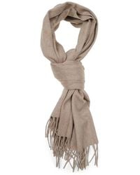 Lardini - Fringed Cashmere Scarf - Lyst