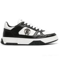 Roberto Cavalli - Rc-Plaque Leather Sneakers - Lyst