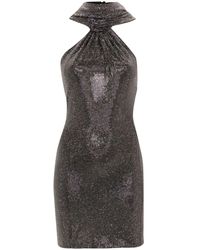 GIUSEPPE DI MORABITO - Rhinestone-embellished Hooded Mini Dress - Lyst