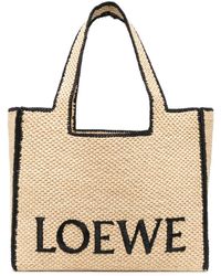 Loewe - Bolso shopper con letras del logo - Lyst