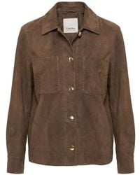 Max Mara - Suede Patch-Pocket Jacket - Lyst