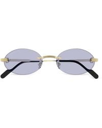 Cartier - Oval-Frame Sunglasses - Lyst
