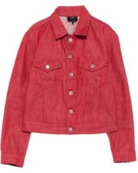 A.P.C. - Chaqueta Vaquera Con Cierre De Botón - Lyst