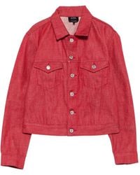 A.P.C. - Jeansjacke Mit Knopfverschluss - Lyst