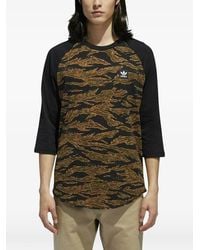 adidas - Camouflage-Print Raglan-Sleeve T-Shirt - Lyst