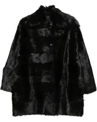 Alberta Ferretti - Abrigo de pelo con botones - Lyst
