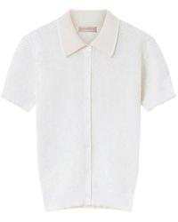 Stella McCartney - Mesh-Knit Short-Sleeve Top - Lyst