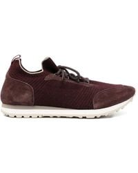 Eleventy - Suede-Panelled Knit Sneakers - Lyst