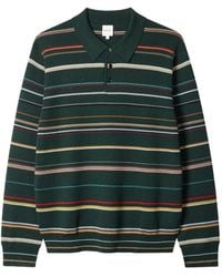 Paul Smith - Signature Stripe Merino Wool Polo Shirt - Lyst