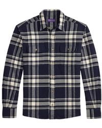 Ralph Lauren - Cooper Check-Pattern Flap-Pocket Cotton Shirt - Lyst