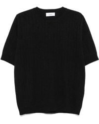 Lardini - Geribbeld T-Shirt - Lyst