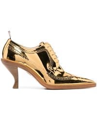 Thom Browne - Metallic Longwing Brogues With Sculpted Heel - Lyst