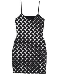 Marine Serre - Moon Foil Printed Jersey Straps Mini Dress - Lyst
