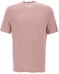 FILIPPO DE LAURENTIIS - T-Shirt Aus Leinen - Lyst