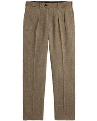 RRL - Herringbone-Pattern Pleated Trousers - Lyst