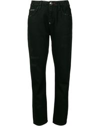 Philipp Plein - Crystal Embellished Straight-leg Jeans - Lyst