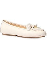 Michael Kors - Leather Moccasins With Exclusive Wendy Logo - Lyst