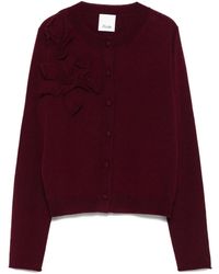 Allude - Geknöpfter Cardigan mit Blumendetail - Lyst
