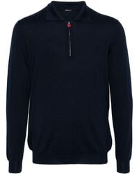 Kiton - Long Sleeve Cashmere Silk Polo Shirt - Lyst