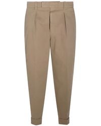 Incotex - Pleated-Detail Turn-Up Trousers - Lyst