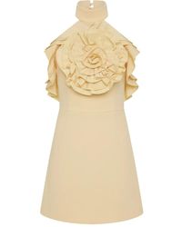 Rebecca Vallance - Aubriella Mini-Jurk Met Ruches En Bloemenprint - Lyst