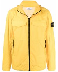 Stone Island - Compass-Patch Zip-Up Jacket - Lyst
