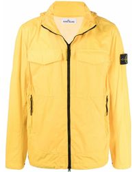 Stone Island - Compass-Patch Zip-Up Jacket - Lyst