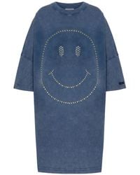 Moschino - X Smiley Cotton Mini Dress - Lyst