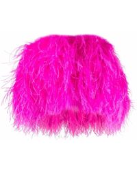 Styland Ostrich Feather Top - Pink