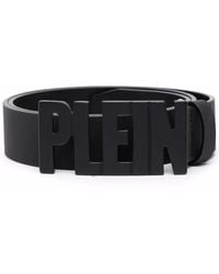 Philipp Plein - Plein Lettering Logo Leather Belt - Lyst