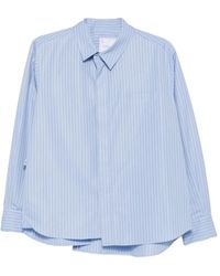 Sacai - Striped Panelled Shirt - Lyst