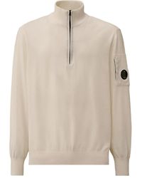 C.P. Company - Jersey con media cremallera y bolsillos - Lyst