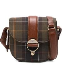 Barbour - Tartan-pattern Buckled Satchel Bag - Lyst
