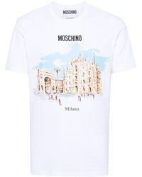 Moschino - Katoenen T-shirt Met Grafische Print - Lyst