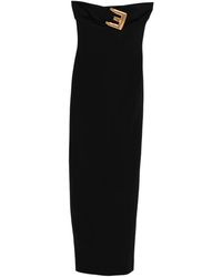 Balmain - Strapless Maxi-Jurk - Lyst