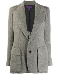 Ralph Lauren - Herringbone Fitted Blazer - Lyst