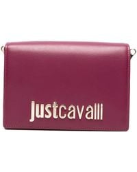 Just Cavalli - Logo-Plaque Shoulder Bag - Lyst