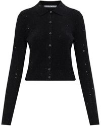 Alexander Wang - Crystal-Embellished Cardigan - Lyst