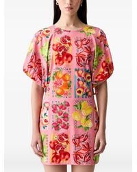 Never Fully Dressed - Fruit-Print Puff-Sleeve Cotton Midi Dress - Lyst