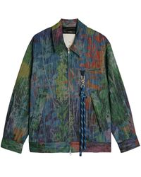 Song For The Mute - Painterly-print Zip-up Jacket - Lyst