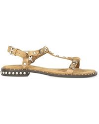 Ash - Stud-Embellished Leather Sandals - Lyst