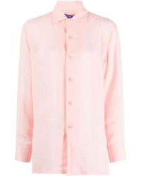 Ralph Lauren Collection - Blouse Met Gespreide Kraag - Lyst