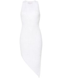 Genny - Panelled Ribbed-knit Midi Dress - Lyst