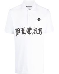 Philipp Plein - Gothic Plein Logo-print Polo Shirt - Lyst