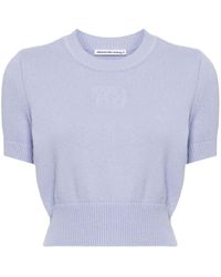 Alexander Wang - Logo-embossed Knitted Top - Lyst