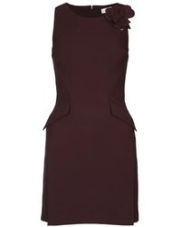Elisabetta Franchi - Flower-Detailing Mini Dress - Lyst