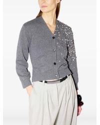 Liviana Conti - Crystal-Embellished Open-Back Cardigan - Lyst
