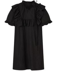 Lee Mathews - Ruffled Tie Mini Dress - Lyst