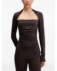 La Mania - Sorrel Ruched Cut-Out Top - Lyst