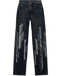 Alexander Wang - Ez Logo-Print Jeans - Lyst